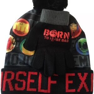 The Emoji Movie Beanie And Glove Set